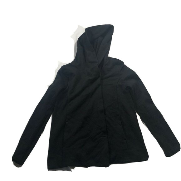 James‎ Perse Full Women Zip Black Hoodie Sweatshirt With Pockets Sz 1 - Picture 1 of 9
